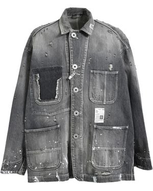 Maison Mihara Yasuhiro Denim Shirt Jacket - Grey