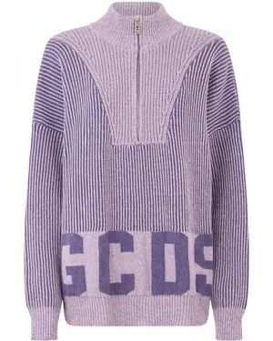 Gcds Half-Zip Jumper - Purple