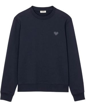 Sandro Sudadera Con Parche De Corazón - Azul