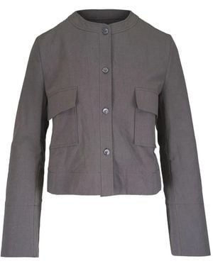 ODEEH Collarless Jacket - Grey