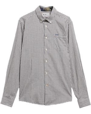 Barbour Padshaw Gingham Check Button-Down Shirt - Gray