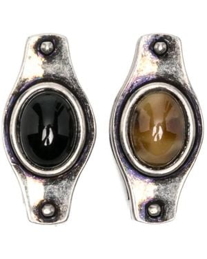 Versace Ellittica Earrings - Black