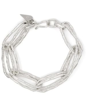 forte_forte Skulpturales Armband - Weiß