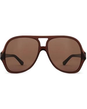 Chloé Salomé Pilot-Frame Sunglasses - Brown