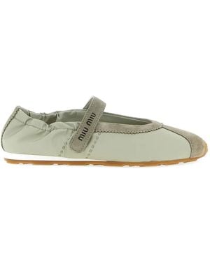 Miu Miu Bailarinas Plume - Verde