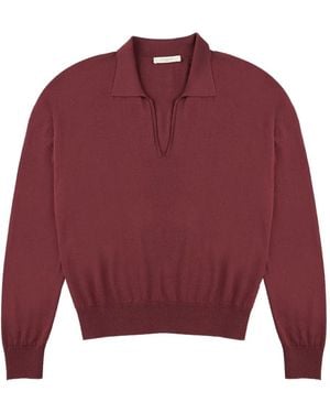 Zanone V-Neck Jumper - Red