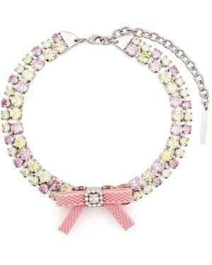 ShuShu/Tong X Yvmin Collier Ras-Du-Cou À Détail De Nœud - Rose