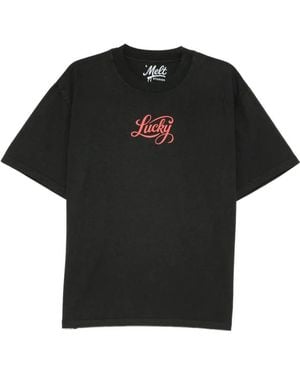 Melt Logo-Print T-Shirt - Black