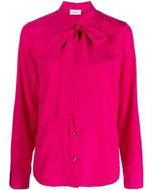 P.A.R.O.S.H. Pussy-Bow Collar Blouse - Pink