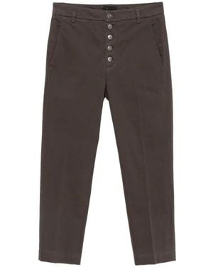 Dondup Nima Button-Fly Cropped Pants - Gray