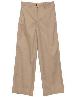 Marc O' Polo Belt-Loop Palazzo Trousers - Natural