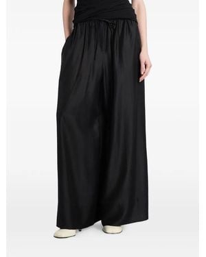 Entire studios Drawstring Wide-Leg Palazzo Pants - Black