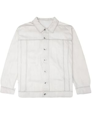 Rick Owens Jumbo Worker Denim Jacket - White