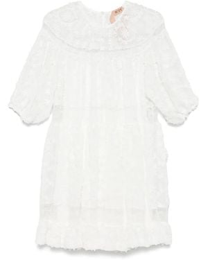 N°21 Embroidered Mini Dress - White