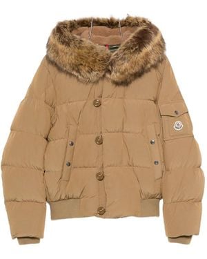 Moncler Luynes Hooded Down Jacket - Natural