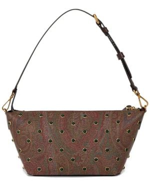 Etro Essential Arnica Umhängetasche Mit Nieten - Braun