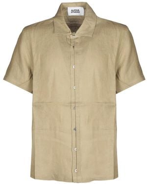 Alpha Studio Short-Sleeve Shirt - Natural