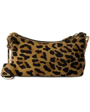 Prada Printed Calf Hair Leather Mini-Bag - Brown