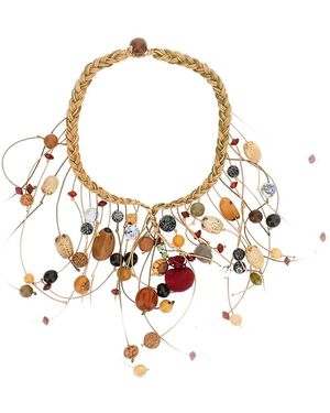 Hui Milano Bead-Embellished Necklace - Metallic