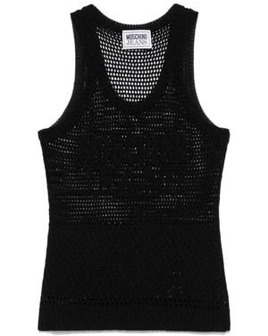 Moschino Open-Knit Top - Black