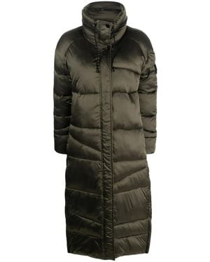 Pinko Long Puffer Coat - Green