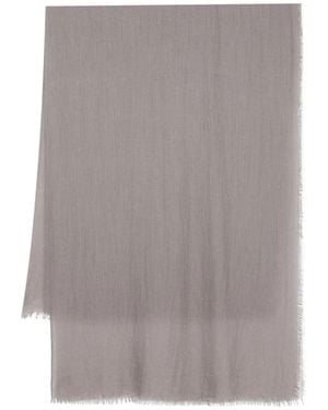 Botto Giuseppe Frayed-Edge Scarf - Grey