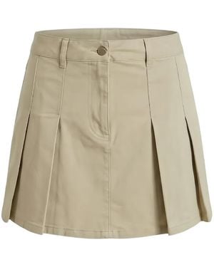 Michael Kors Minifalda Con Panel Plisado - Neutro