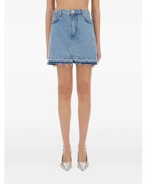 Moschino Ausgefranste Shorts - Blau