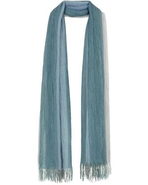 Giorgio Armani Ombre Fringed Scarf - Blue