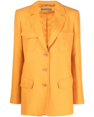 Alberta Ferretti Single-Breasted Blazer - Orange