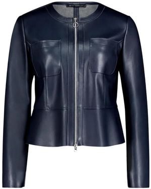 Betty Barclay Zip-Up Peplum-Hem Jacket - Blue