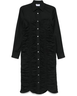 Moschino Ruched Shirt Dress - Black