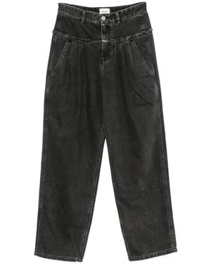 Isabel Marant Pleated-Design Jeans - White