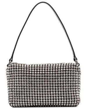 Alexander Wang Heiress Medium Rhinestone Mesh Bag - Metallic