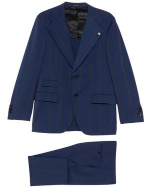 Gabriele Pasini Pak Met Krijtstreep - Blauw
