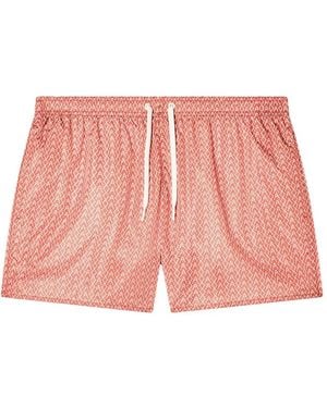 ARMANI EXCHANGE Patterned Drawstring Swim Shorts - Pink