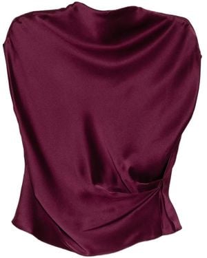 The Sei Draped Blouse - Purple