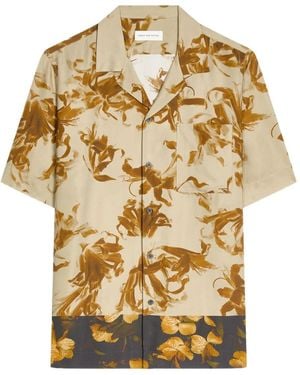 Dries Van Noten フローラル シャツ - メタリック