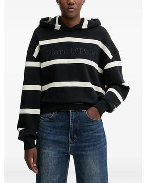 Marc O' Polo Striped Hoodie - Black