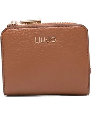 Liu Jo Zip Leather Wallet - Brown