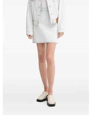 Bally Klassischer Jeans-Minirock - Weiß