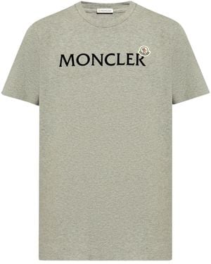 Moncler フロックロゴ Tシャツ - グレー