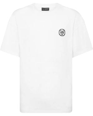 Philipp Plein Crew-Neck Logo T-Shirt - White