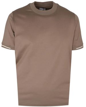 Pal Zileri Contrast-Trim T-Shirt - Brown