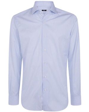 Barba Napoli Striped Cotton Shirt - Blue