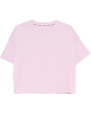 DKNY Logo-Plaque T-Shirt - Pink