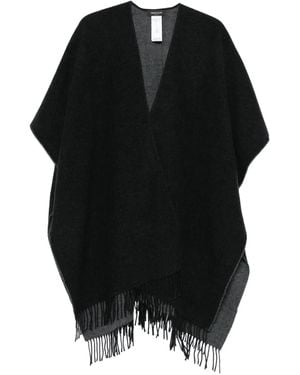Fabiana Filippi Poncho Con Frange - Nero