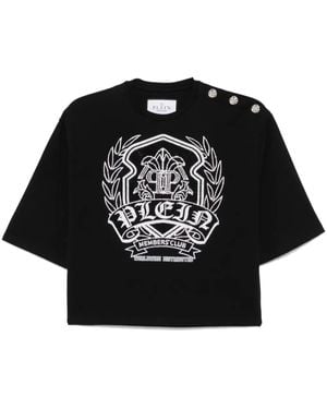 Philipp Plein Crystal-Embellishment T-Shirt - Black