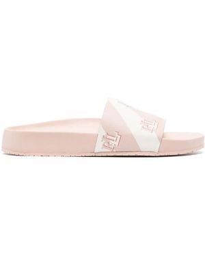 Ralph Lauren Claquettes Audrina À Logo Imprimé - Rose