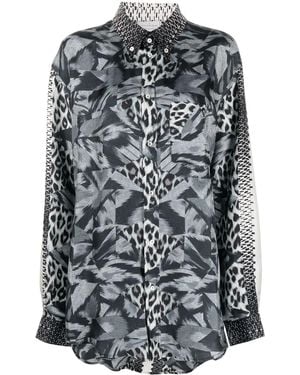 Pierre Louis Mascia Abstract-Print Silk Shirt - Multicolour